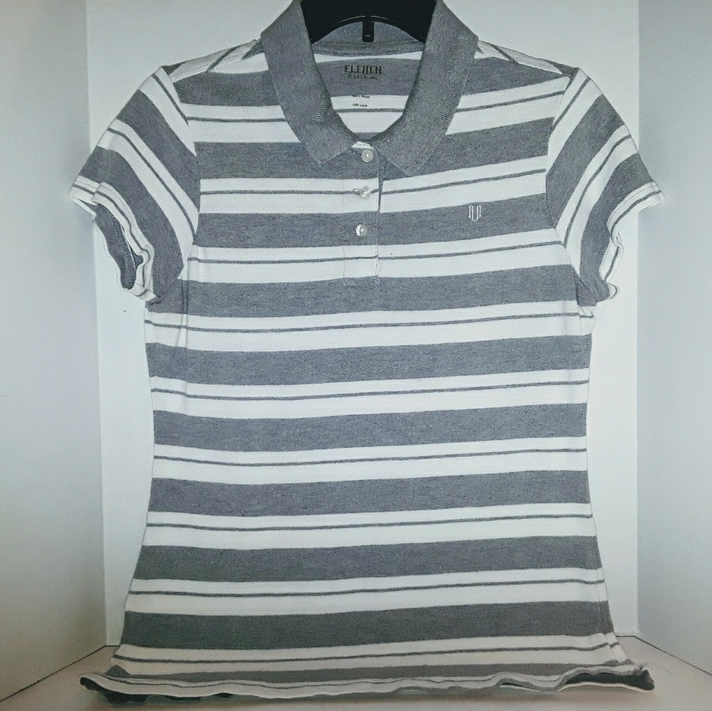 ELEVEN - STRIPED POLO TOP